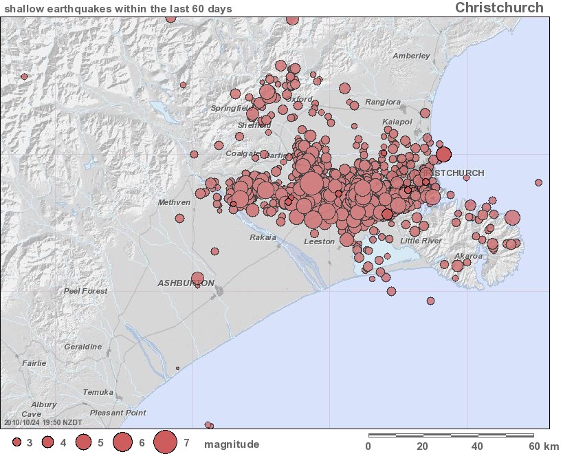Christchurch 60-day swarm map to 241010