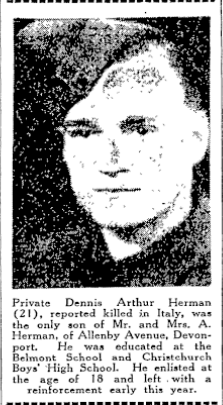 Dennis Herman 1922-44
